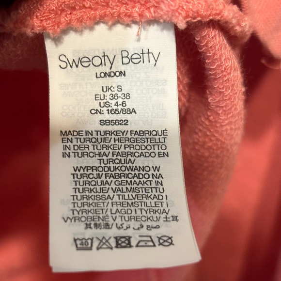 Sweaty Betty After Class Longline Crew Neck Sweatshirt in Melon Pink - Picture 10 of 13